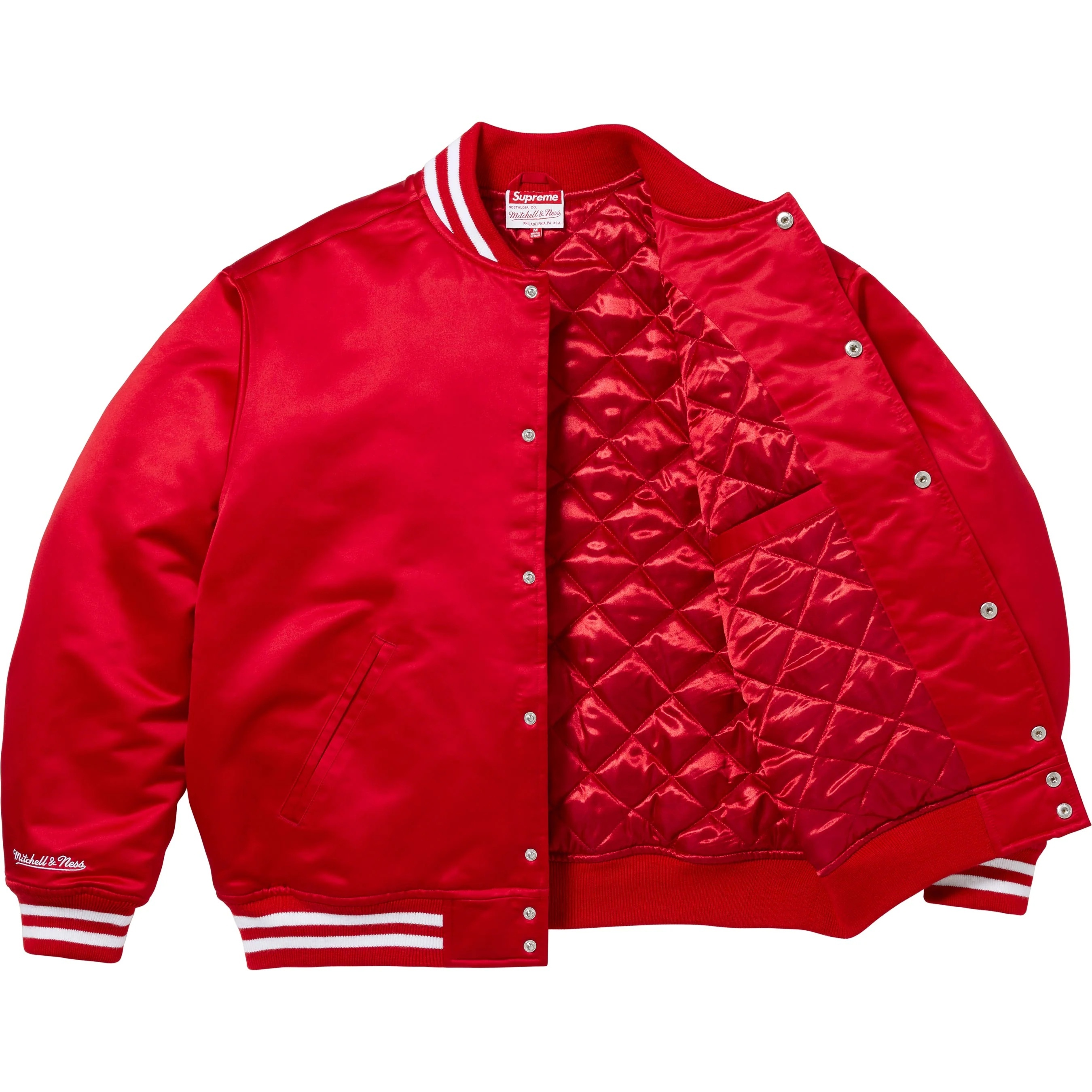 Supreme®/Mitchell & Ness Satin Varsity Jacket view 2